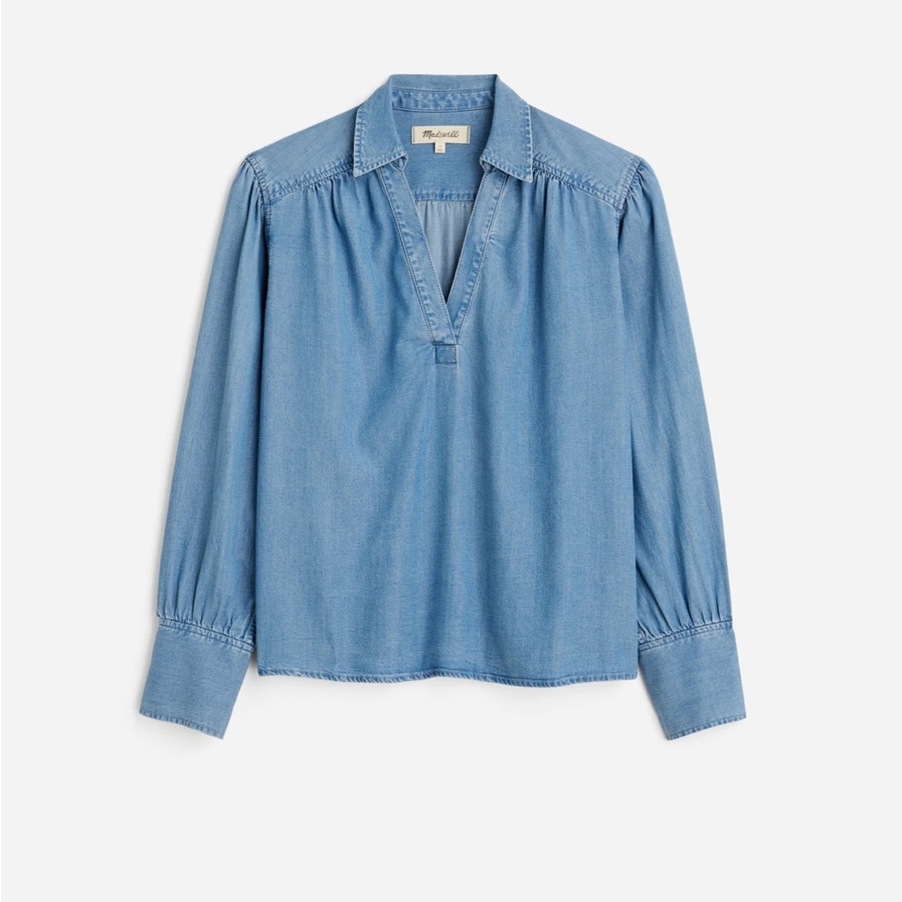 NWT Madewell Chambray Collared Shirt Size: M